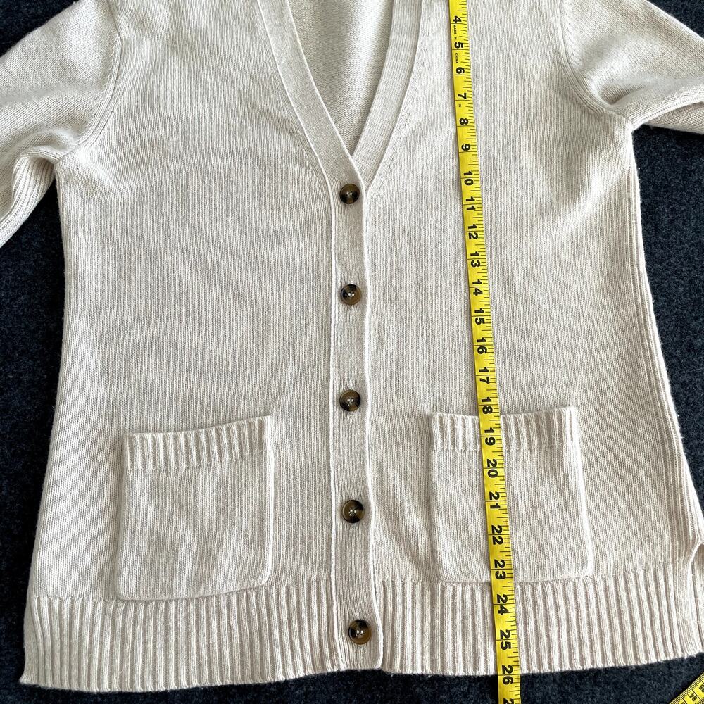 Jenni Kayne Everyday Cardigan Oatmeal Wool Cashmere Small - Picture 14 of 15